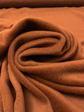 Jacket Weight Wool Blend Coating with Brushed Finish - Chestnut Brown