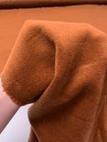 Jacket Weight Wool Blend Coating with Brushed Finish - Chestnut Brown