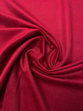 Jacket Weight Wool Blend Coating with Brushed Finish - Wine Red