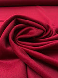 Jacket Weight Wool Blend Coating with Brushed Finish - Wine Red