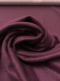 Italian Fine Double Faced Wool-Cashmere Coating - Plum / Off-White