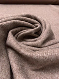 Italian Double Faced Wool Blend Coating - Brown / Off-White