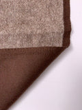 Italian Double Faced Wool Blend Coating - Brown / Off-White