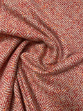 Chunky Herringbone Wool-Blend Tweed Coating - Orange / Red / Off-White / Black