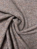 Basketweave Brushed Wool-Blend Coating - Greys / Soft Rust