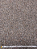 Basketweave Brushed Wool-Blend Coating - Greys / Soft Rust