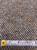 Basketweave Brushed Wool-Blend Coating - Greys / Soft Rust