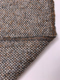 Basketweave Brushed Wool-Blend Coating - Greys / Soft Rust