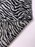 Zebra Inspired Brushed Wool-Blend Coating - Off-White / Black