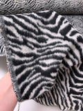 Zebra Inspired Brushed Wool-Blend Coating - Off-White / Black