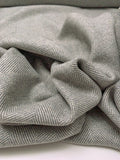 Herringbone Wool-Blend Jacket Weight Tweed - Grey / Off-White