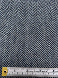 Herringbone Jacket Weight Tweed - Navy / Blue / Light Sage