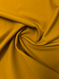 Italian 2-Ply Plain Weave Stretch Virgin Wool Suiting - Ochre Yellow