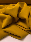 Italian 2-Ply Plain Weave Stretch Virgin Wool Suiting - Ochre Yellow