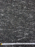 Hazy Herringbone Wool-Blend Coating with Loopy Yarn - Black / Ash White / Turmeric