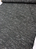 Hazy Herringbone Wool-Blend Coating with Loopy Yarn - Black / Ash White / Turmeric