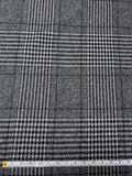 Glen Plaid Wool-Blend Jacket Weight Tweed - Black / Grey