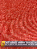 Twill-Look Brushed Jacket Weight - Red-Orange / Off-White