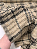 Plaid Wool-Blend Jacket Weight Tweed - Beige / Black