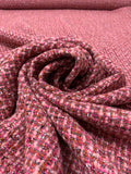 Wool-Blend Ladies Tweed Suiting - Pink / Hot Pink / Burnt Orange / Black