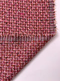 Wool-Blend Ladies Tweed Suiting - Pink / Hot Pink / Burnt Orange / Black