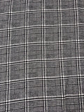 Glen Plaid Wool-Blend Jacket Weight Tweed - Black / Off-White