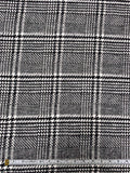 Glen Plaid Wool-Blend Jacket Weight Tweed - Black / Off-White