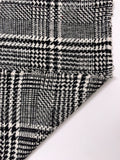 Glen Plaid Wool-Blend Jacket Weight Tweed - Black / Off-White