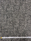 Wool-Blend Brushed Lightweight Tweed Coating - Grey / Black / Light Ivory