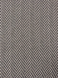 Textured Herringbone Coating - Black / Off-White