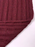 Cable Sweater Knit - Wine Red