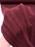 Cable Sweater Knit - Wine Red