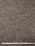 Italian Windowpane Fine Wool Traditional Suiting - Light Gold / Black / Brown