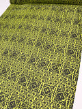 Graphic Printed Silk Chiffon - Chartreuse / Black