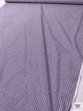 Italian Striped Yarn-Dyed Fine Cotton Shirting - Medium Orchid / Navy / White
