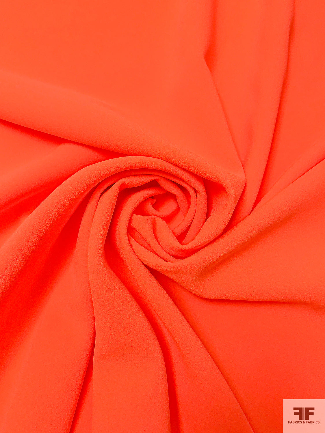 Solid Bonded Solid Bonded Double Crepe - Fluorescent Orange | FABRICS & FABRICS ...