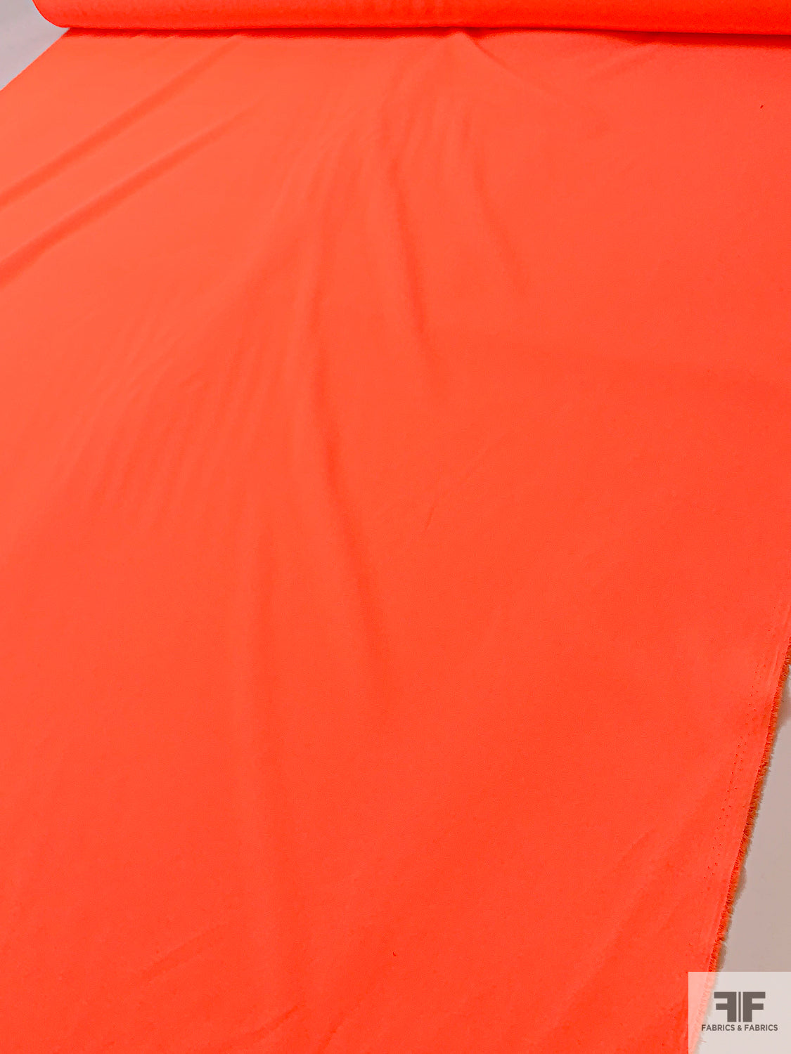Solid Bonded Solid Bonded Double Crepe - Fluorescent Orange | FABRICS & FABRICS ...