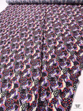 Groovy Printed Polyester Jersey Knit with Mechanical Stretch - Amethyst / Watermelon / Black / Off-White