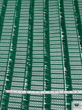 Novelty Fringe Striped Guipure Lace - Emerald Green