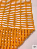 Novelty Guipure Lace with Strands - Amber-Orange