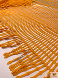 Novelty Guipure Lace with Strands - Amber-Orange