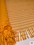 Novelty Guipure Lace with Strands - Amber-Orange