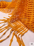Novelty Guipure Lace with Strands - Amber-Orange