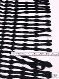 Novelty Guipure Lace with Strands - Black