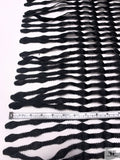 Novelty Guipure Lace with Strands - Black