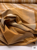 Vertical Striped Yarn-Dyed Silk Taffeta - Bronze / Shaker Beige