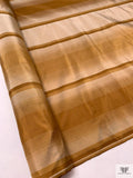 Vertical Striped Yarn-Dyed Silk Taffeta - Bronze / Shaker Beige