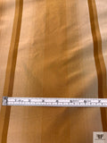 Vertical Striped Yarn-Dyed Silk Taffeta - Bronze / Shaker Beige