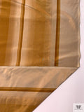 Vertical Striped Yarn-Dyed Silk Taffeta - Bronze / Shaker Beige