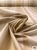 Vertical Striped Yarn-Dyed Silk Taffeta - Shades of Ecru